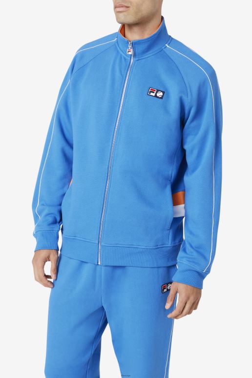 FILA menn sterk blå/hvit/korallrosa sutton treningsjakke fila HHL84876 sterk blå/hvit/korallrose