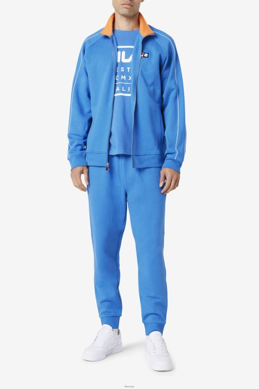 FILA menn sterk blå/hvit/korallrosa sutton treningsjakke fila HHL84876 sterk blå/hvit/korallrose