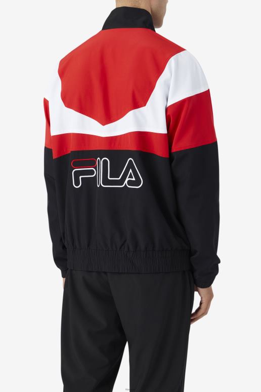 FILA menn svart/rød/hvit fila amar treningsjakke HHL84849 svart/rød/hvit