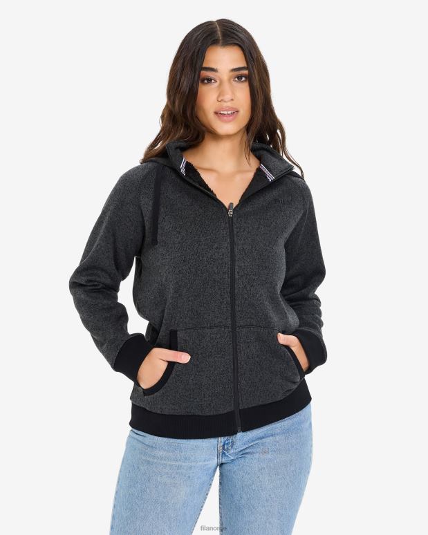 FILA menn unisex romano glidelåsjakke svart marle fila HHL842651 svart marle