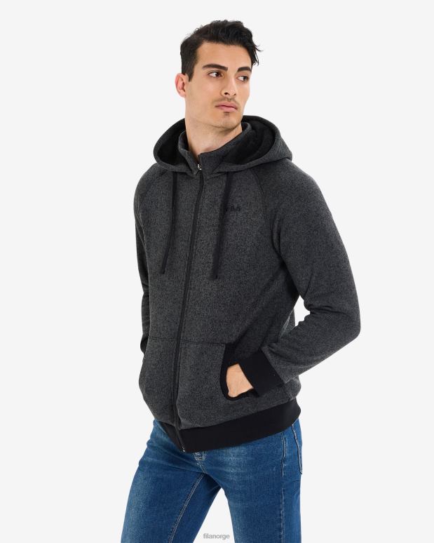 FILA menn unisex romano glidelåsjakke svart marle fila HHL842651 svart marle