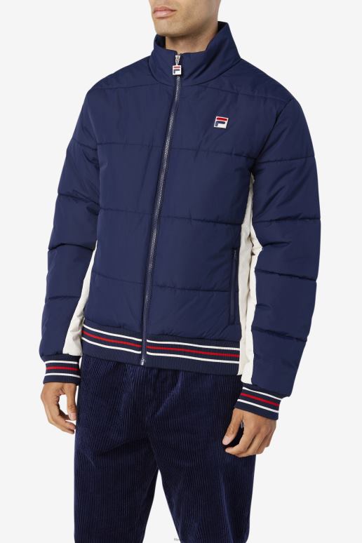 FILA menn watson pufferjakke fila peacoat/gardenia HHL84794 peacoat/gardenia