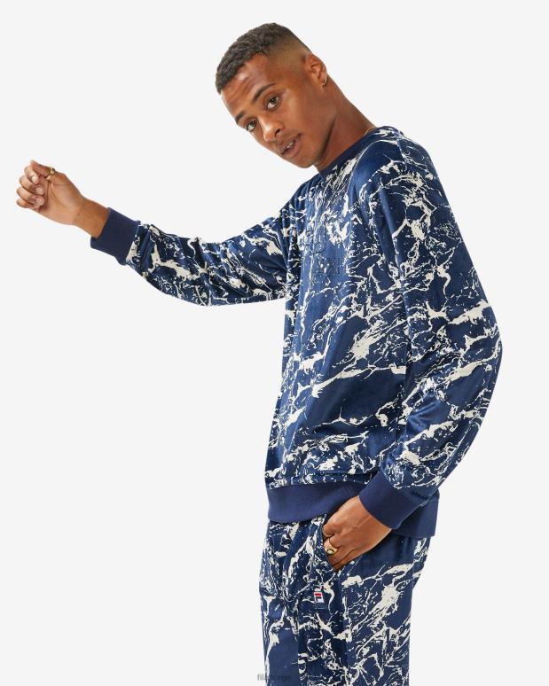 FILA menn fila unisex osp crew marine marmor HHL842503 marine marmor