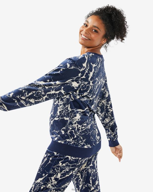 FILA menn fila unisex osp crew marine marmor HHL842503 marine marmor