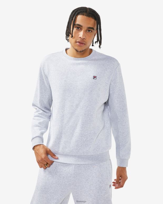 FILA menn lys grå marle fila unisex badge 2.0 mannskap HHL842511 lys grå marle