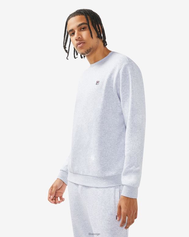 FILA menn lys grå marle fila unisex badge 2.0 mannskap HHL842511 lys grå marle