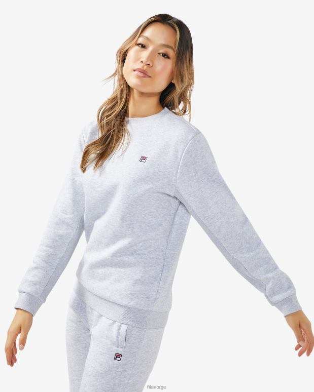 FILA menn lys grå marle fila unisex badge 2.0 mannskap HHL842511 lys grå marle