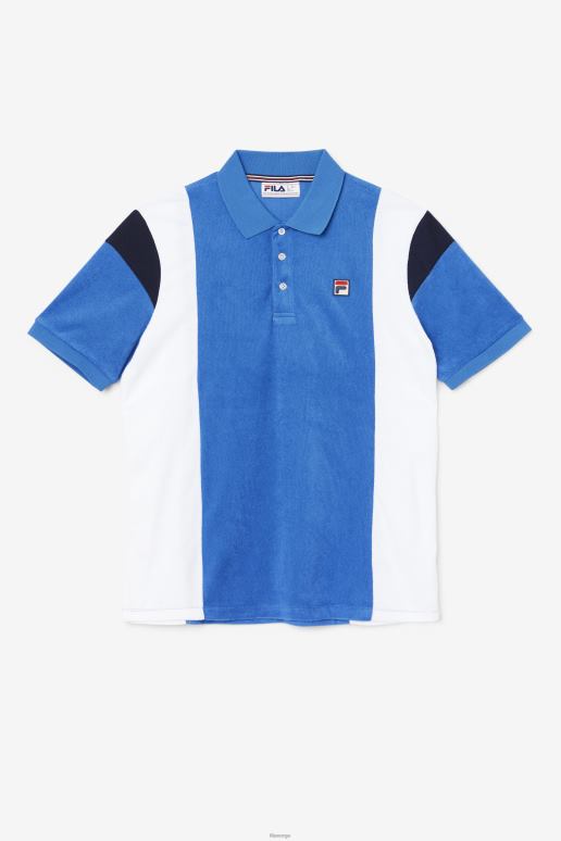 FILA menn astro frotté polo fila sterk blå/hvit/marine HHL84254 sterk blå/hvit/marine