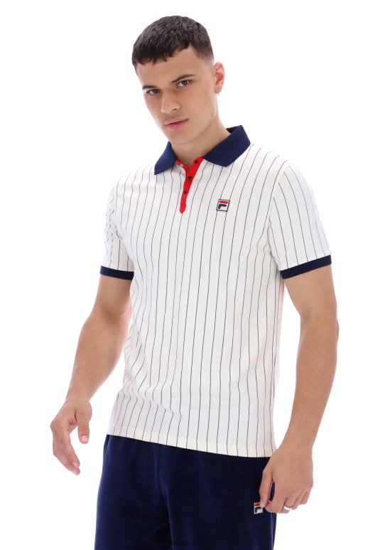 FILA menn bb1 klassisk vintage fila stripet polo HHL843234