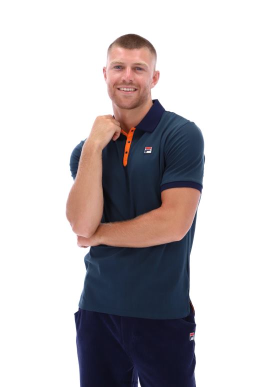 FILA menn bb1 klassisk vintage mote stripet polo fila HHL843314