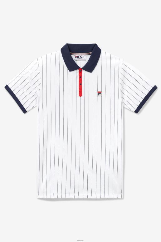 FILA menn bb1 polo hvit/marine/rød fila HHL84419 hvit/marine/rød