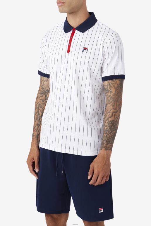 FILA menn bb1 polo hvit/marine/rød fila HHL84419 hvit/marine/rød