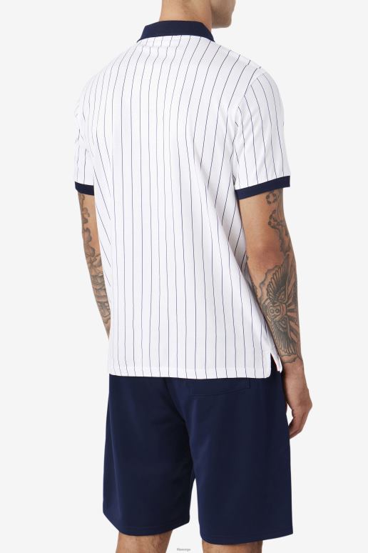FILA menn bb1 polo hvit/marine/rød fila HHL84419 hvit/marine/rød