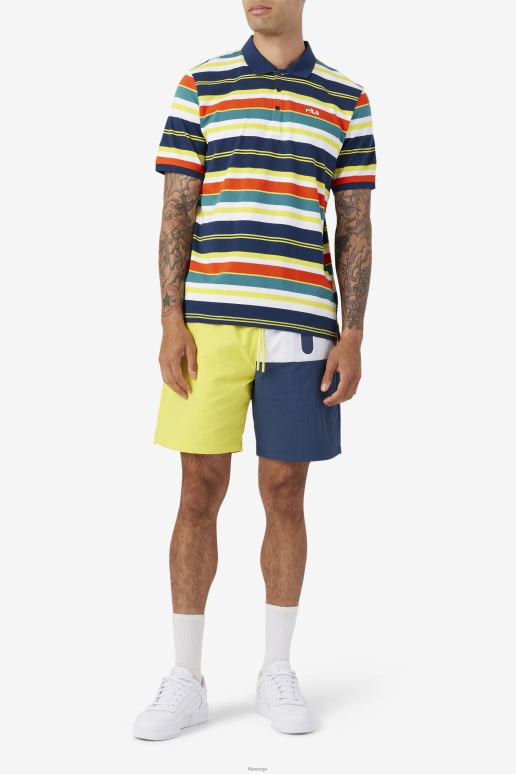 FILA menn cherrytomat/gul fila fazla polo HHL84423 cherrytomat/gul