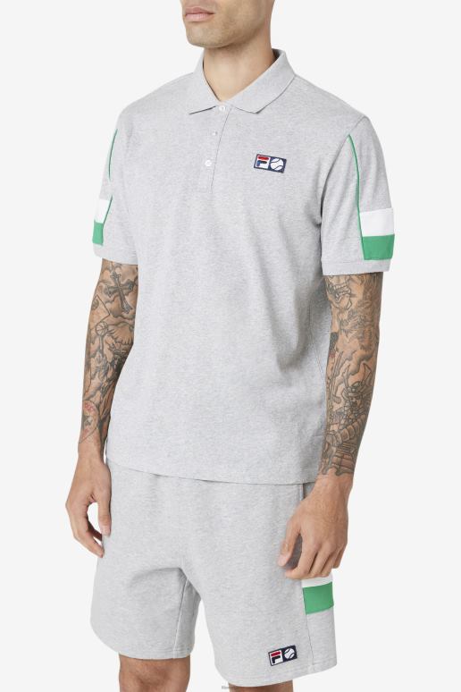 FILA menn fila coda polo lys grå/gelébønne/hvit HHL84421 lys grå/gelébønne/hvit