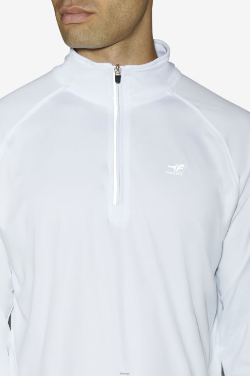 FILA menn hvit pickleball 1/4 zip fila HHL841116 hvit