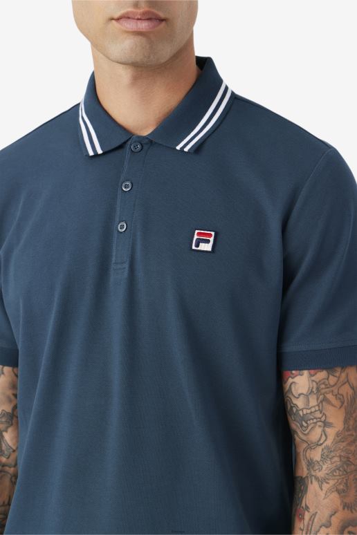 FILA menn jelen polo fila blågrønn HHL84428 blågrønn