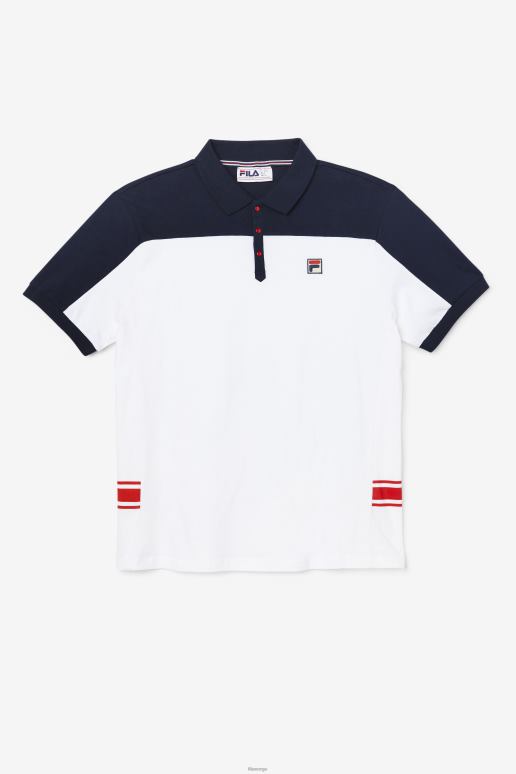 FILA menn mivvi polo fila hvit/marine/rød HHL84416 hvit/marine/rød