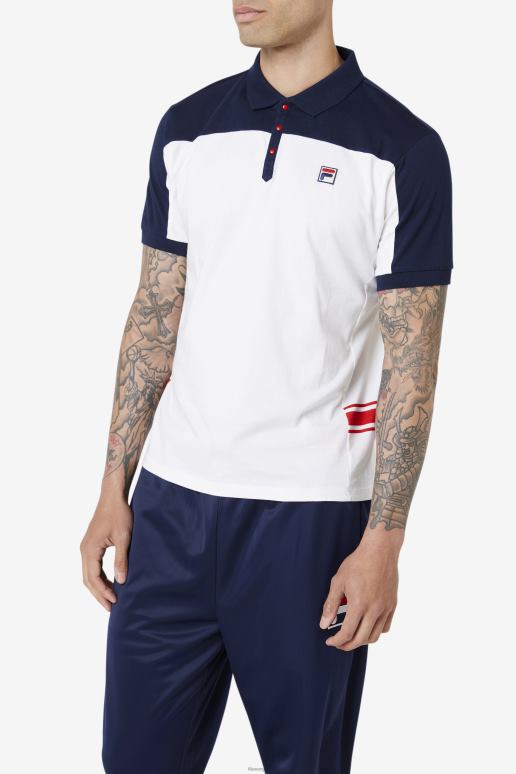 FILA menn mivvi polo fila hvit/marine/rød HHL84416 hvit/marine/rød