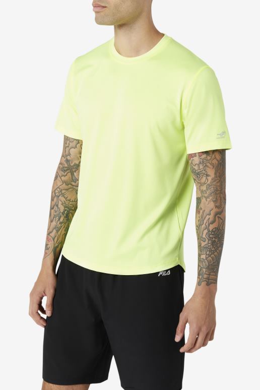 FILA menn pickleball kamskjell hem crew yellowheather fila HHL841109 gullyng