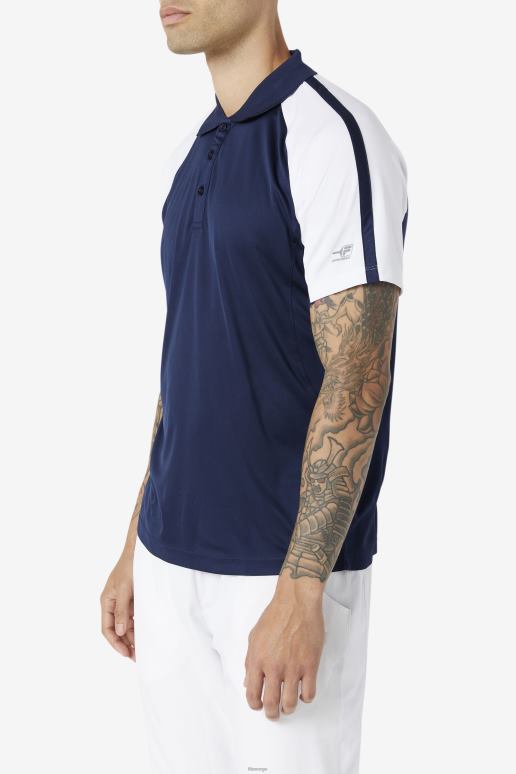 FILA menn pickleball polo marine/hvit fila HHL841115 marine/hvit