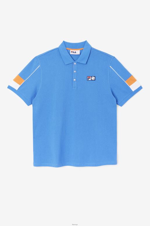 FILA menn sterk blå/hvit/korallrose coda polo fila HHL84420 sterk blå/hvit/korallrose
