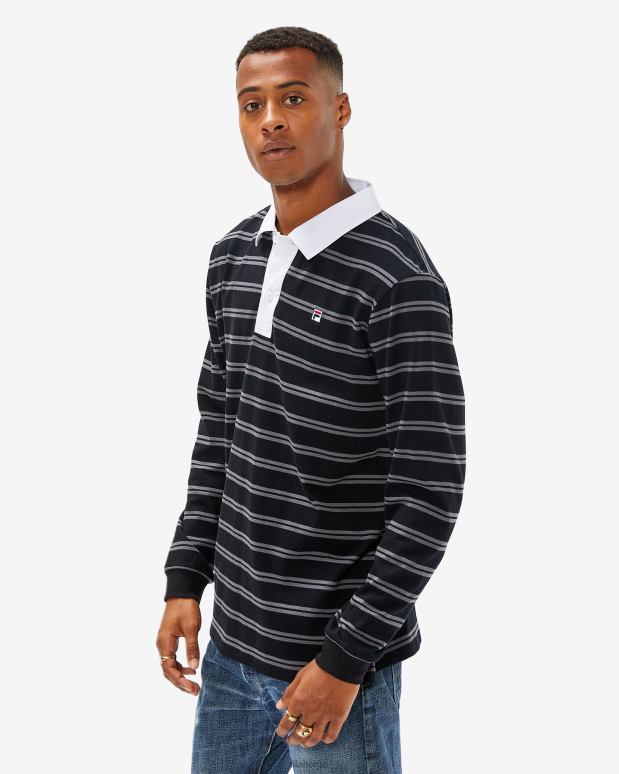 FILA menn svart herreemblem rugby polo fila HHL842562 svart