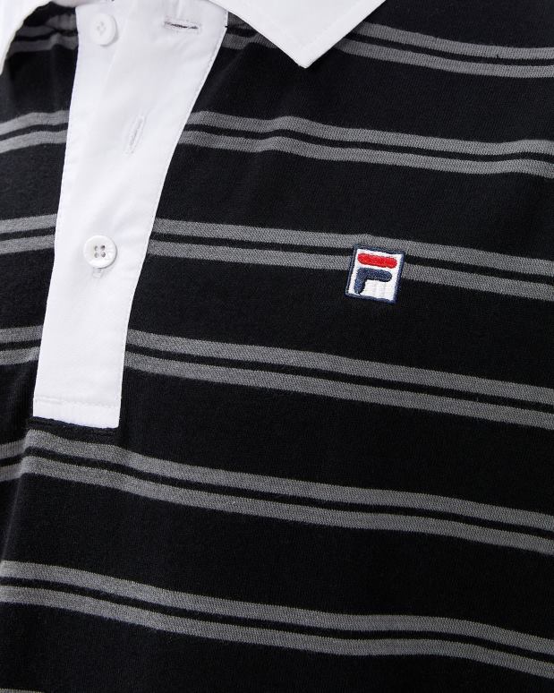 FILA menn svart herreemblem rugby polo fila HHL842562 svart