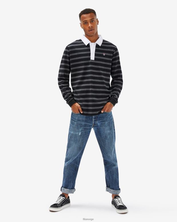 FILA menn svart herreemblem rugby polo fila HHL842562 svart