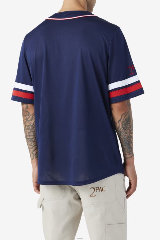FILA menn 2pac baseball jersey fila marine/rød/hvit HHL84212 marine/rød/hvit