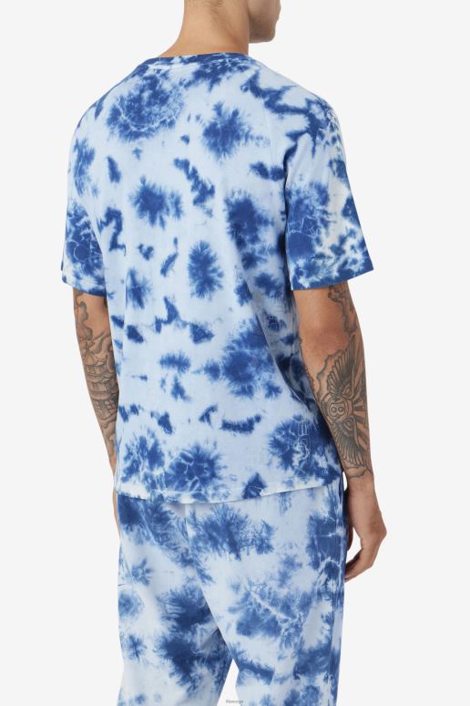 FILA menn ayan tee fila majolica blå/stein HHL84302 majolica blå/stein