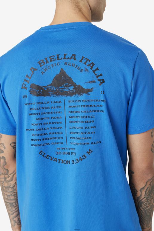 FILA menn bane t-skjorte fila blå/hvit HHL84326 blå hvit