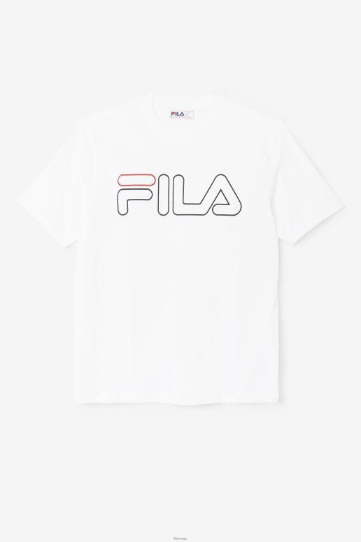 FILA menn bydel t-skjorte fila hvit/svart/rød HHL84278 hvit/svart/rød