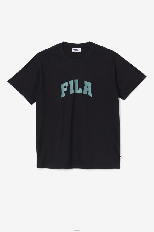 FILA menn cody tee svart/blå gran fila HHL84293 svart/blå gran
