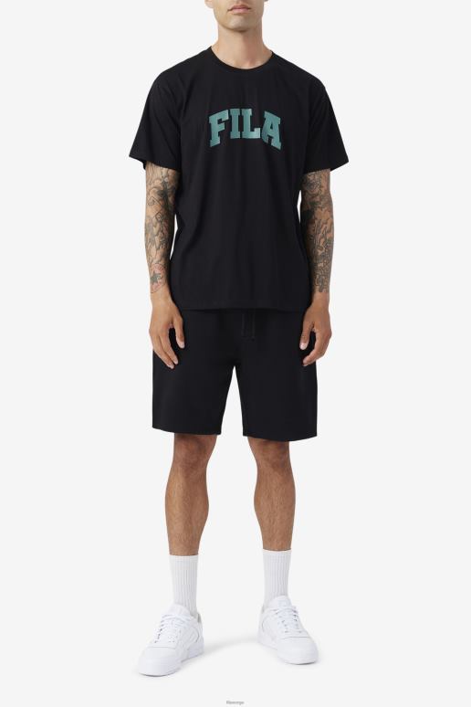 FILA menn cody tee svart/blå gran fila HHL84293 svart/blå gran