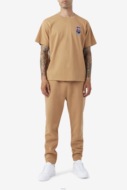 FILA menn fila 2pac patch tee tobakksbrun HHL84217 tobakk brun