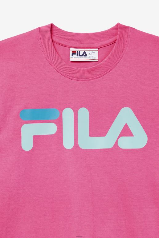 FILA menn fila carmine rose eagle t-skjorte for menn HHL84286 karminrose