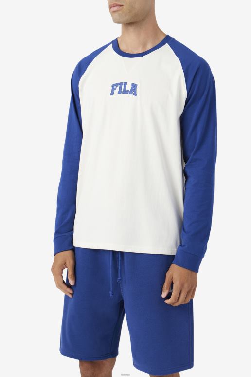 FILA menn fila chet raglan t-skjorte gardenia/blå HHL84307 gardenia/blå