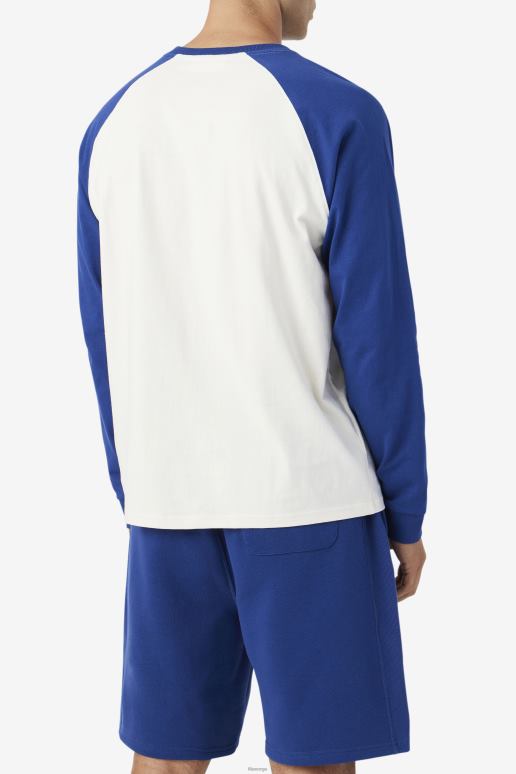 FILA menn fila chet raglan t-skjorte gardenia/blå HHL84307 gardenia/blå