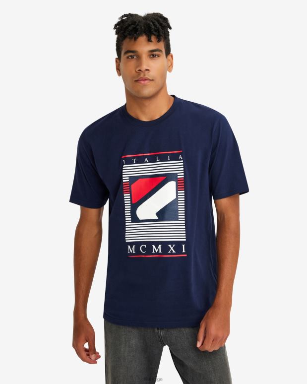 FILA menn fila herre carlos tee peacoat HHL842551 peacoat