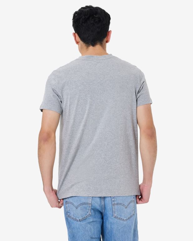 FILA menn fila herre heritage badge 2.0 tee grå marle HHL842587 grå marle