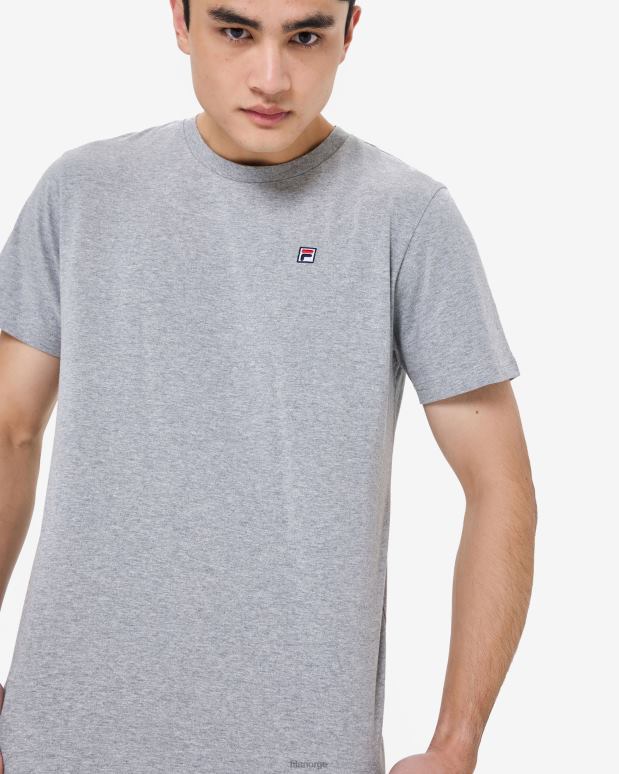 FILA menn fila herre heritage badge 2.0 tee grå marle HHL842587 grå marle