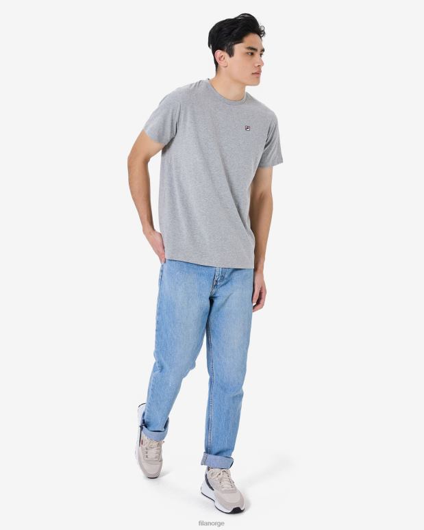 FILA menn fila herre heritage badge 2.0 tee grå marle HHL842587 grå marle