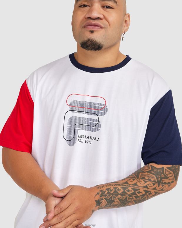 FILA menn fila herre pluss lennox t-skjorte hvit HHL842365 hvit