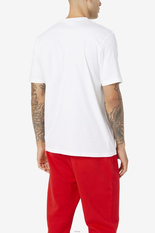 FILA menn fila hvit eagle t-skjorte for menn HHL84280 hvit