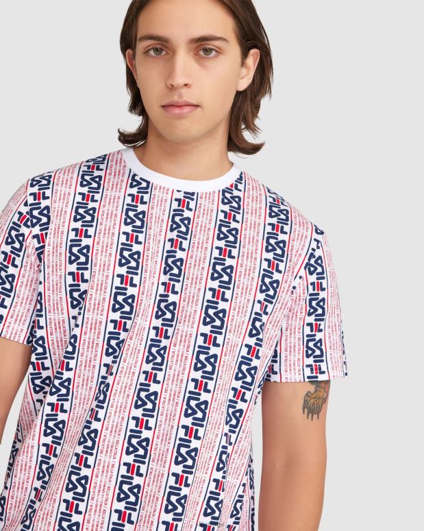 FILA menn fila hvit herre harrison t-skjorte HHL842380 hvit