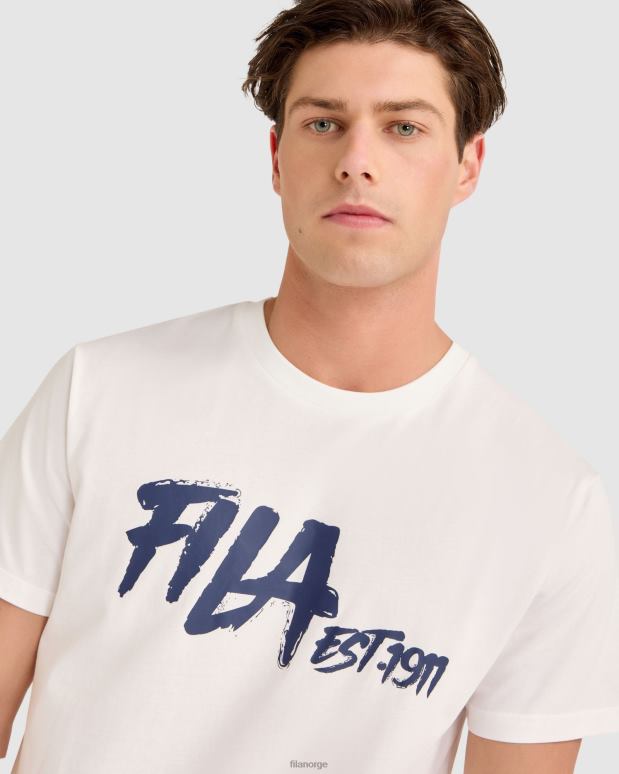 FILA menn fila hvit lewis t-skjorte HHL842314 hvit
