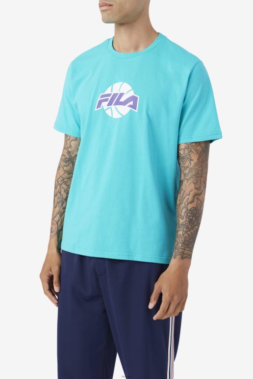 FILA menn fila nomi t-skjorte keramisk/hvit/lilla HHL84223 keramikk/hvit/lilla