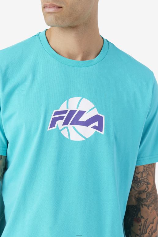 FILA menn fila nomi t-skjorte keramisk/hvit/lilla HHL84223 keramikk/hvit/lilla