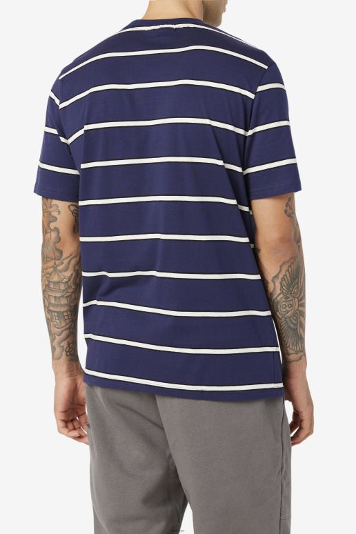 FILA menn fila peacoat/hvit felix t-skjorte HHL84370 peacoat/hvit